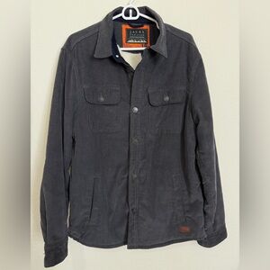 NWOT JACHS NEW YORK gray corduroy and Sherpa lined jacket